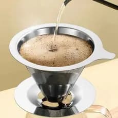 Filtro De Café Inox Reutilizável Coador Para Café E Chá Pour Over Atóxico De Alta Qualidade