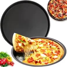 Forma De Pizza 32cm/36cm Antiaderente Assadeira Bandeja Para Forno Cozinha