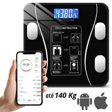 Balança Digital Inteligente de Bioimpedância Corporal com App Integrado - Saúde Dieta Fitness