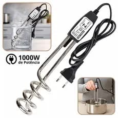 Ebulidor Aquecedor Água Elétrico Mergulhão Rabo Quente Ferver Esquentar Aquecer Rápido Original