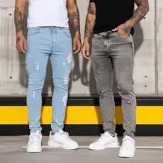 Conjunto Masculino Calça Jeans Masculina + Camisa Polo  Calça Jogador Calça Skinner kit calça Jeans Masculina