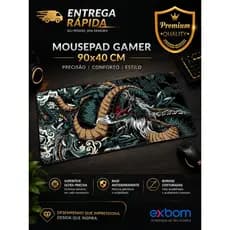 Mouse Pad Gamer Extra Grande Profissional 90x40 Desk Pad Tapete EXBOM