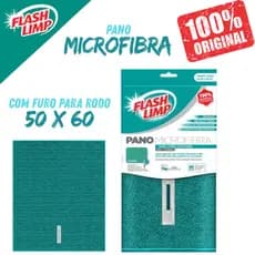 Pano de Microfibra Para Chão Com Furo 50 X 60 cm - Flash Limp