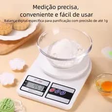 Balança Eletrônica de Cozinha Alta Precisão 1g até 5kg com Tara Digital