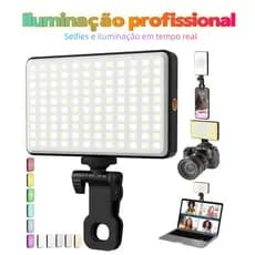 Luz de Preenchimento RGB Portátil Clip para Celular Selfie Live Profissional Frete Grátis