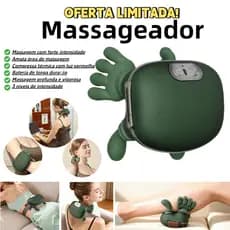 Massageador Pescoço e Ombro 3D Simulação de Mão Humana com Aquecimento Recarregável Portátil Relaxamento Profissional