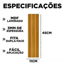 ENVIO FULL ATÉ 80 PAINÉIS AUTOCOLANTE RIPADOS MDF 45X11CM – COBERTURA 3,98M²