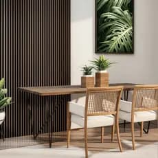 Envio Mesmo Dia Kit Até 100 Revestimento De Parede Ripado Decorativo Autocolante MDF 45x11