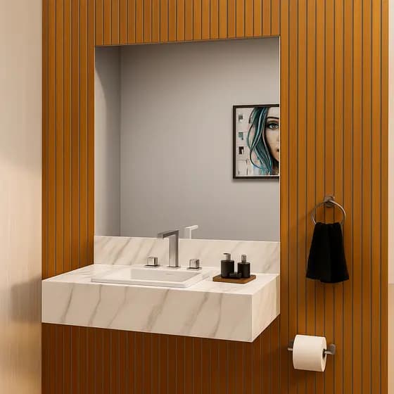ENVIO FULL KIT ATÉ 75  REVESTIMENTO PAINEL DE PAREDE RIPADO DECORATIVO MDF 45X11CM COBERTURA 3,73M²