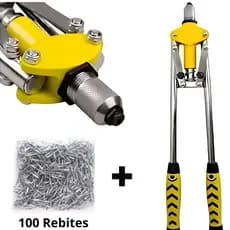 Alicate Rebitador Profissional Tipo Alavanca 17 Bomvink Ferramentas + 100 Rebites