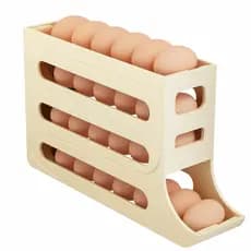 Organizador Porta Ovos Suporte 4 Andares Dispenser Rolante Para 30 Ovos Organizador para Geladeira