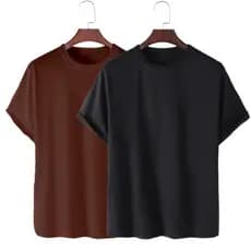 Kit 2 Camisetas Básica Streetwear Camisa T-Shirt Camisa Masculina Slim Promoção Algodão Varias Cores