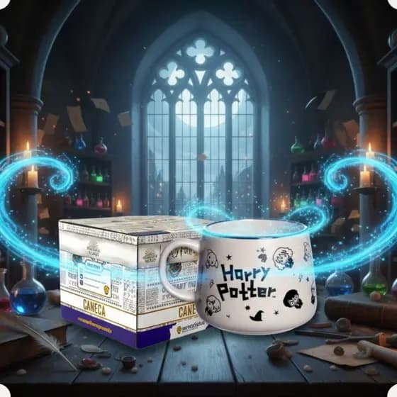 Caneca De Cerâmica 500ml Harry Potter Estilo Moma Oficial Presente Criativo Geek Hogwarts