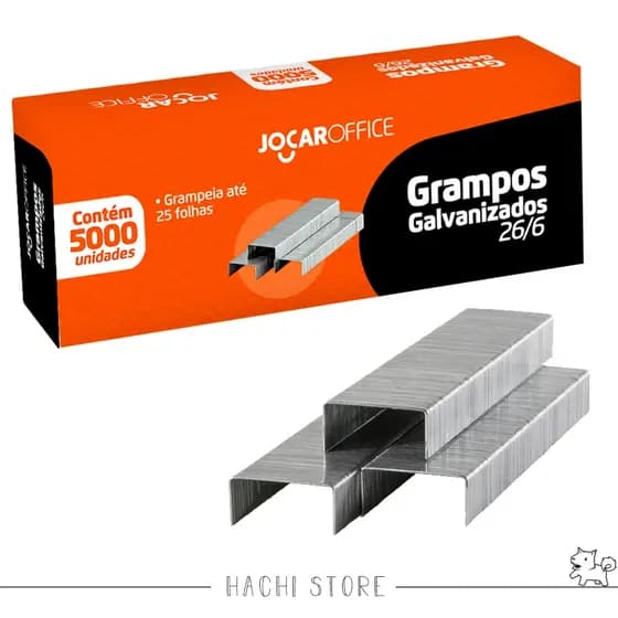 Grampos Galvanizados 26/6 - 5000 unidades