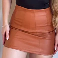 Short Saia Cintura Alta bem Comfortable Saia Inteira moda Inverno