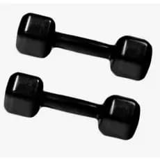 Par Halter Sextavado Emborrachado 3Kg – Peso para Academia, Treino em Casa e Musculação