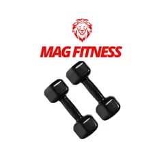 Par Halter Sextavado Emborrachado 8Kg – Peso para Academia, Treino em Casa e Musculação