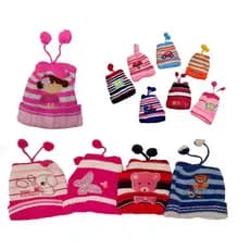 Uma or Kit2 Kit3 Touca Gorro para Bebês Meninos Meninas Desenhada Vários Temas Cores Variadas(Wan)