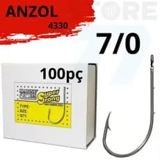 anzol 4330 Caixa c/100 pç pesca pescaria profissional anzol reforçado acessórios de pesca nickel