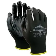 Luva com PU e Tricotada em Nylon Preta MCR Safety Shogun Excelente Sensibilidade Tátil CA 29453