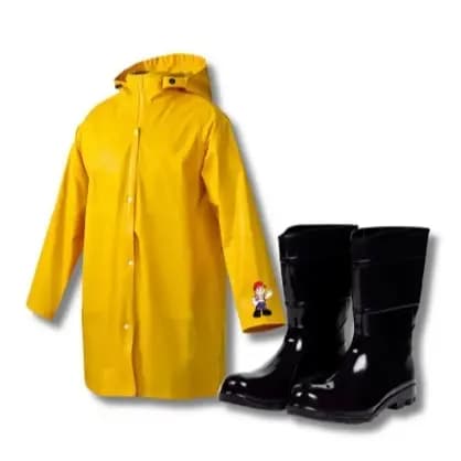Kit Capa de Chuva + Bota PVC 30cm – Proteção Completa Contra Água e Umidade!