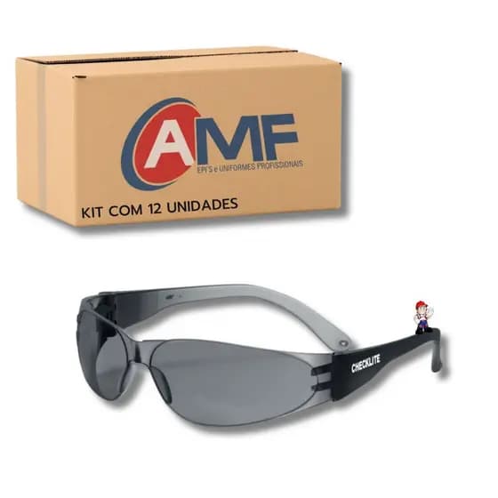 Kit 12 Oculos Checklite CL112 Fume CA 31790