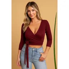 Blusa Transpassada Feminina Multiuso Varias Formas de Usar
