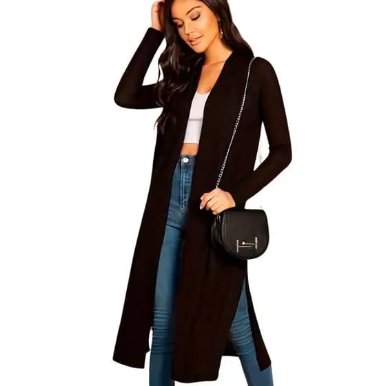 Cardigan Casaco Blusa De Frio Feminina Sobretudo Alongado