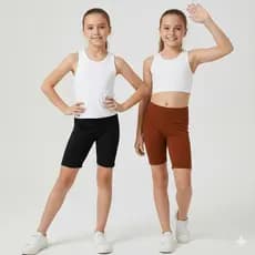 Kit 2 Shorts Infantil Treino Menina Roupa De Ginástica Escolar