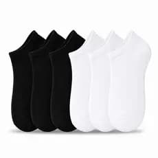 Kit 6/12 Pares Meia Soquete Cano Curto Unissex Branca Preta Sortida