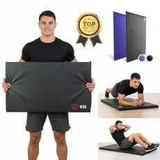 Colchonete Profissional 95x55x3cm Alta Densidade D80 Academia Pilates Yoga ExercíciosPreto