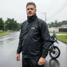 Capa de Chuva Jaqueta Para Motoqueiro em Nylon 100% Impermeável CDR Motoboy