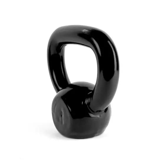Ketlebell Emborrachado Preto Peso de Academia Musculação Fitness Crossfit Treino Funcional Musculação Agachamento Casa