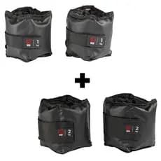 Kit Par Caneleiras Peso 1kg + 2kg Tornozeleira de Peso Treino em Casa Funcional Academia Pilates
