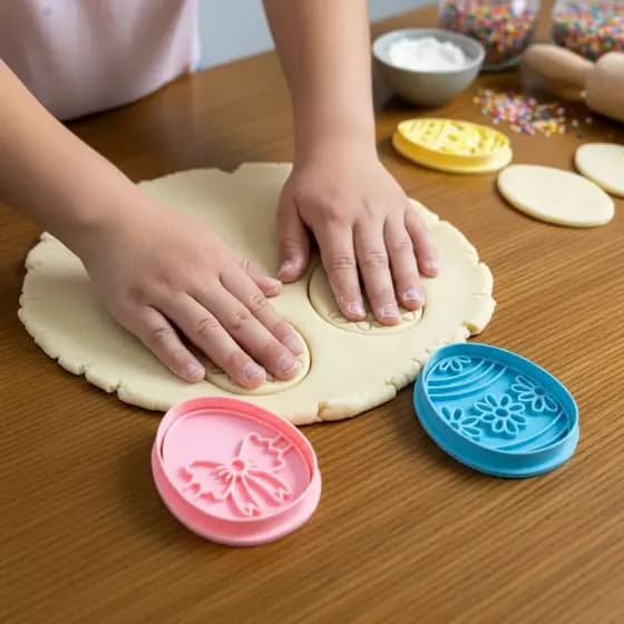 Kit 4 Cortador Molde Formas de Biscoito Cookie Bolo Massinha Ovo de Páscoa