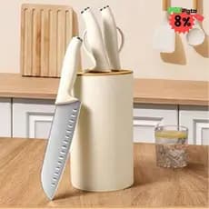 Conjunto de faca de cozinha 5PCS Aço Inoxidável Precisão Faca Chef Knife Bread Knife Cleaver Scissor