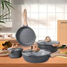 Conjunto de 4 peças de frigideiras antiaderentes utensílios de cozinha, frigideiras antiaderentes