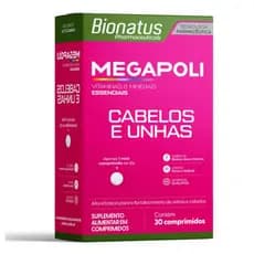 Vitamina Cabelos e Unhas Megapoli 30 Comprimidos Bionatus