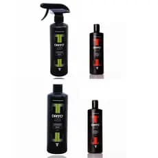 Kit Limpa Pneus e Borrachas Dritto 1 Borrifador + 1 Refil 500ml + 2x200ml Pneu Pretinho Brilha Pneus