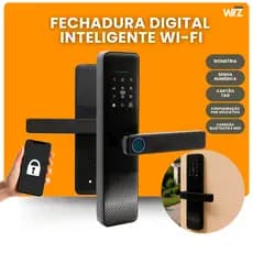 Fechadura Digital Biometria Inteligente Wi-Fi Com Aplicativo Tuya Smart Lock Senha
