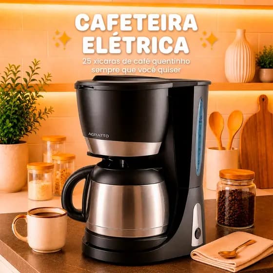 Cafeteira Elétrica Jarra Vidro 25 Xícaras Cafeteira 127v Cafeteira Automática Compacta