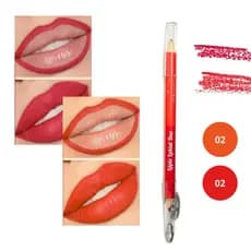 Lápis Labial Vermelho escuro claro 2 pontas Contorno Passar Batom
