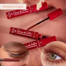 Máscara de Cílios Bordô Vermelho Escuro Rímel Peel Off Viral Dailus Mia Make Alongamento Volume