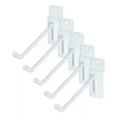 Kit 50 Gancho Para Painel Canaletado Cor Branco 10cm