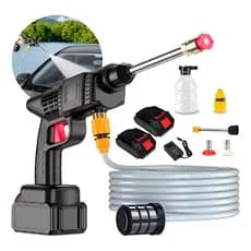 Lavadora Lava Jato Portátil Alta Pressão 2 Baterias + Maleta Preta 127/220V 50/60Hz Compacta
