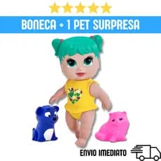 Boneca para Crianças My Loves Forever Pet com Pets Seven Toys Brinquedo Meninas - ENVIO IMEDIATO!