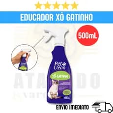 Educador Sanitário Xô Gatinho Pet Clean 500ml | Repelente Gatos | Evita Xixi e Arranhões Indesejados