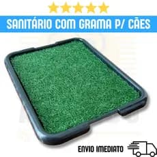 Sanitário Higiênico Lavável para Cães | Grama Sintética Xixi Fácil | Treinamento Apartamento Pet