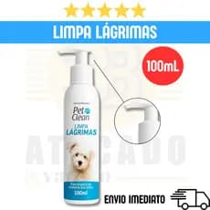 Limpa Lágrimas Pet Clean 100ml | Remove Manchas ao Redor dos Olhos | Ácidas Xô Ramela Cães e Gatos