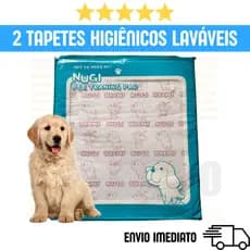 Tapete Higiênico Lavável Nugi Pads Kit com 2 Unidades | Reutilizável Econômico para Cães
